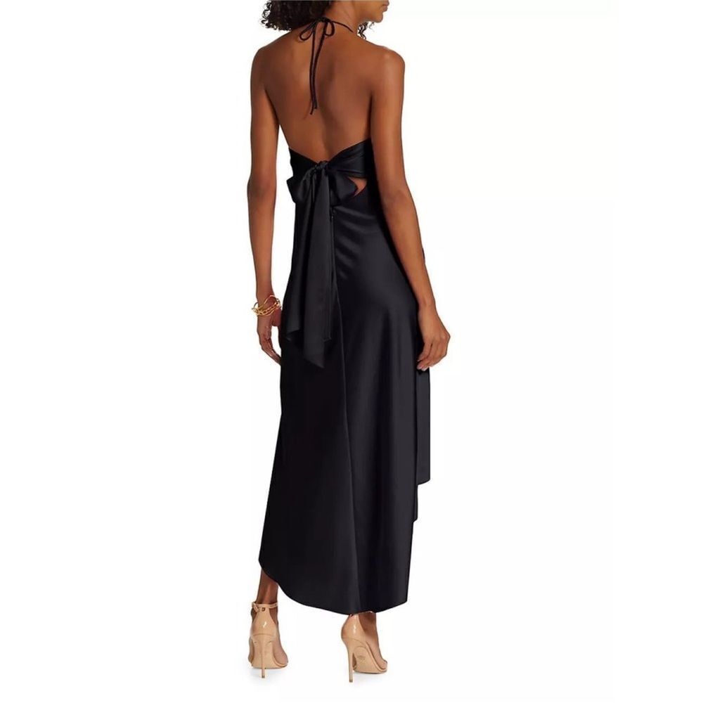 Alice + Olivia Rayni Midi Black Dress Size 6 - Picture 6 of 12
